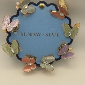 Sunday State Pastel Butterfly Hair Clips - Set of 8